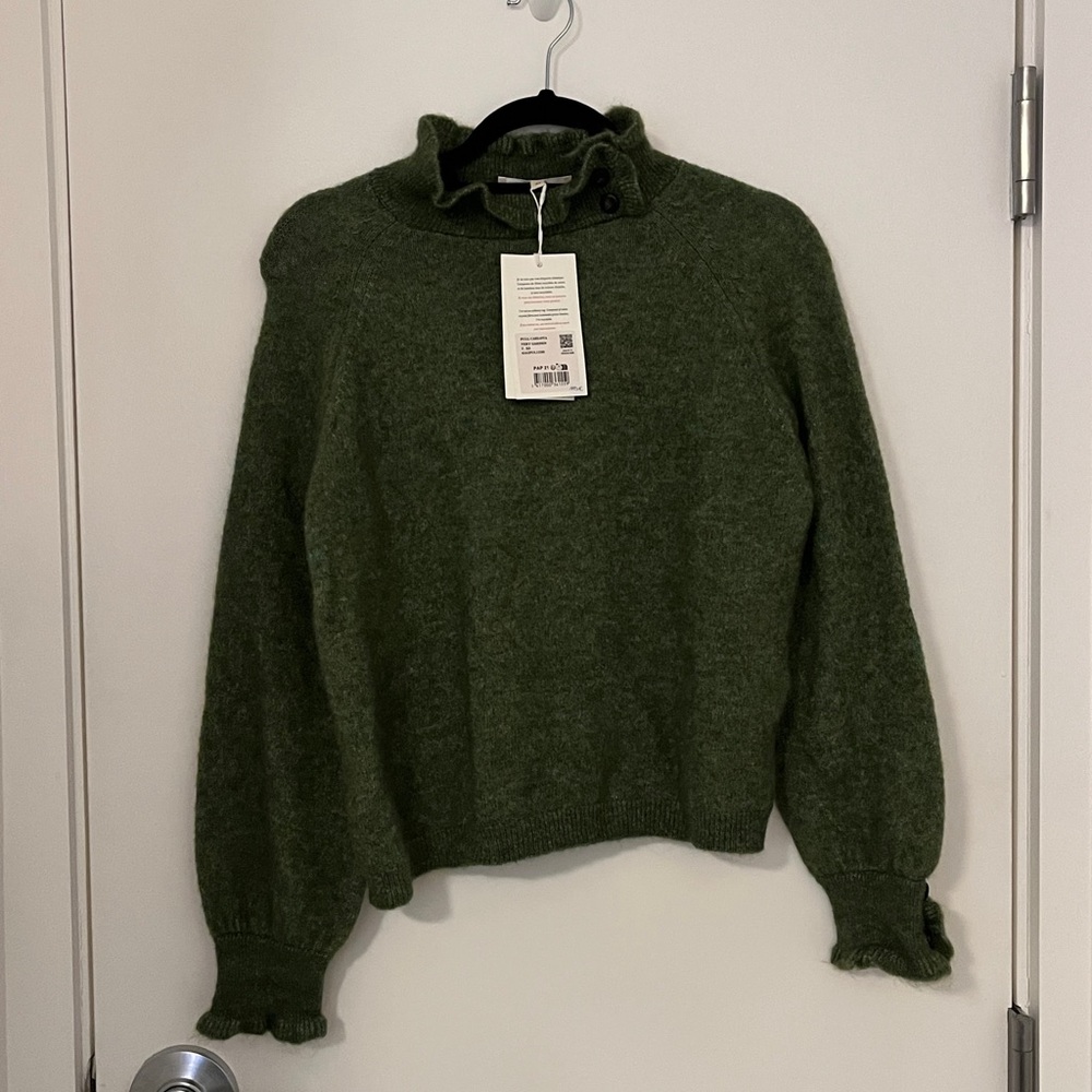 NWT Sézane Carlota Sweater Garden Green szXS - Picture 5 of 8